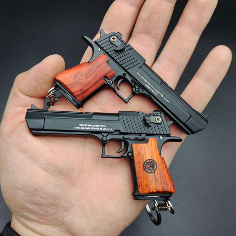 Desert Eagle Woodgrain Gun Keychains