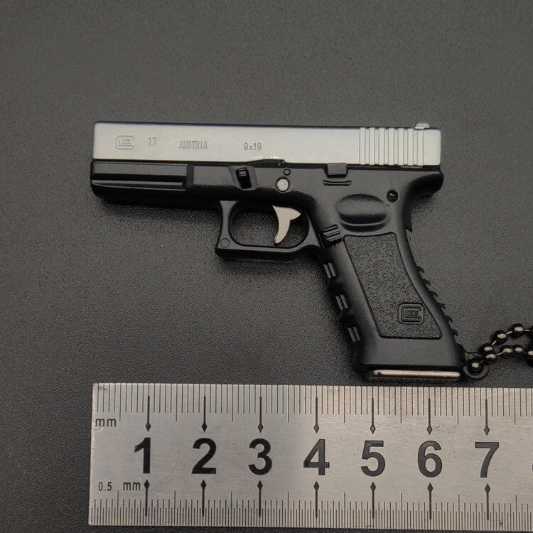 mini glock 19 keychain-black&white