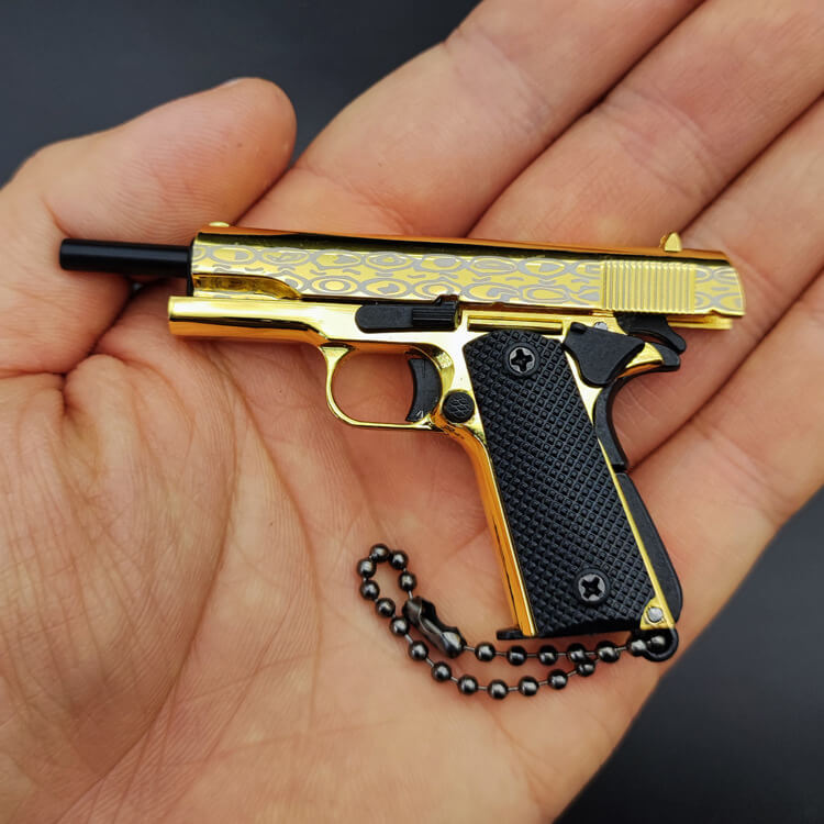 Ematok™ Mini Metal Floral 1911 Model Keychains