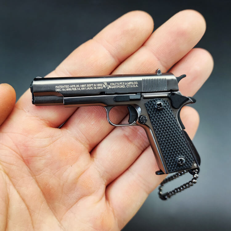 1911 mini gun keychain-black