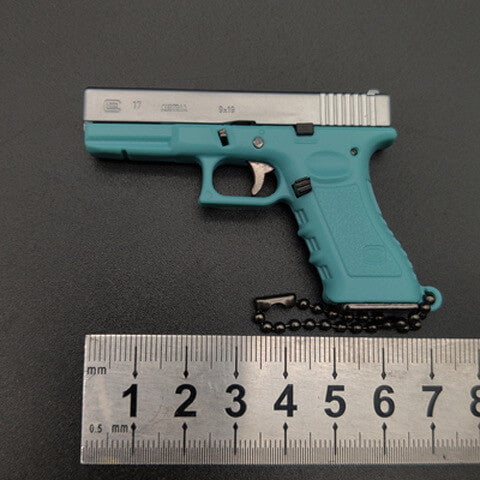 mini glock 19 keychain-blue