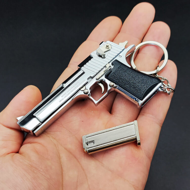 Desert Eagle Keychain-white