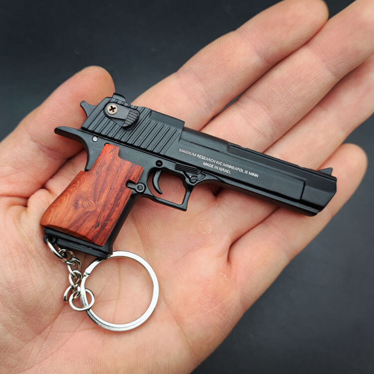 Desert Eagle Woodgrain Gun Keychains