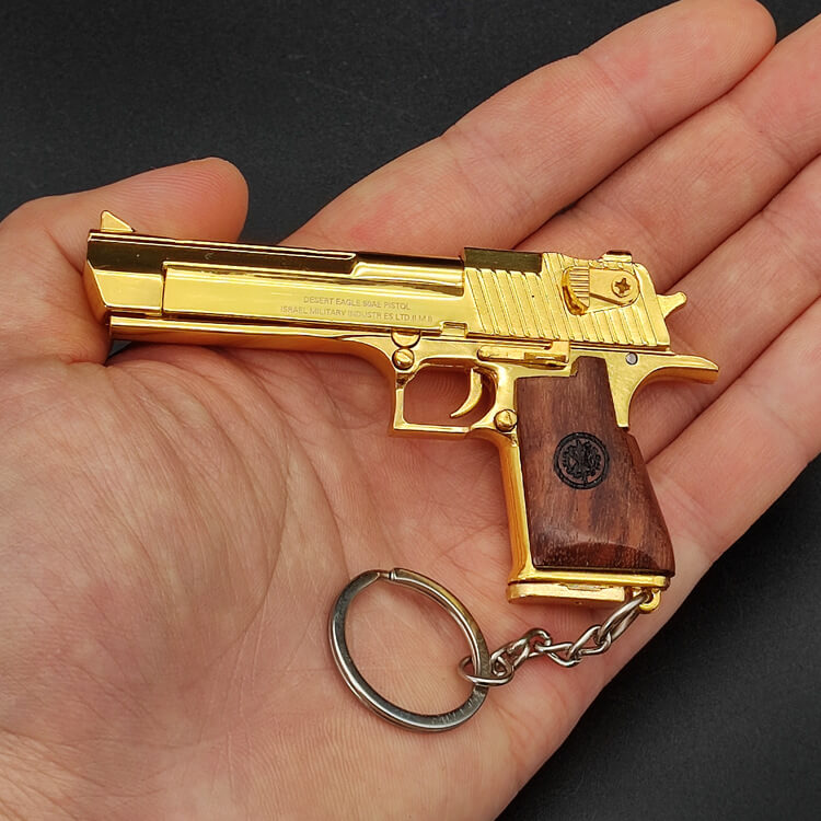 Ematok™ Mini Desert Eagle Woodgrain Model Gun Keychains