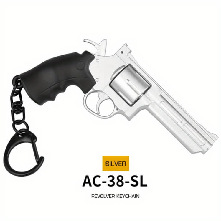 Revolver Model Keychain-sliver