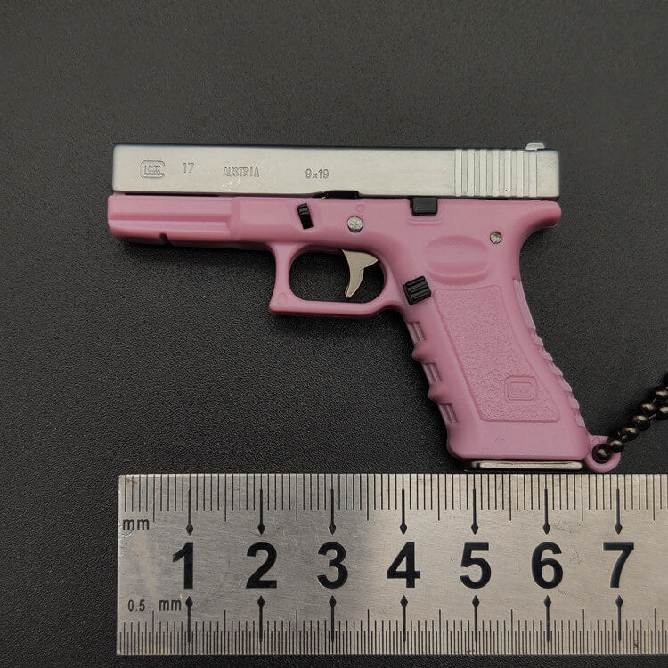 mini glock 19 keychain-pink