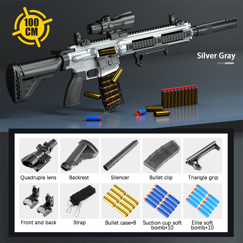 M416 Classic Toy Gun-sliver gray